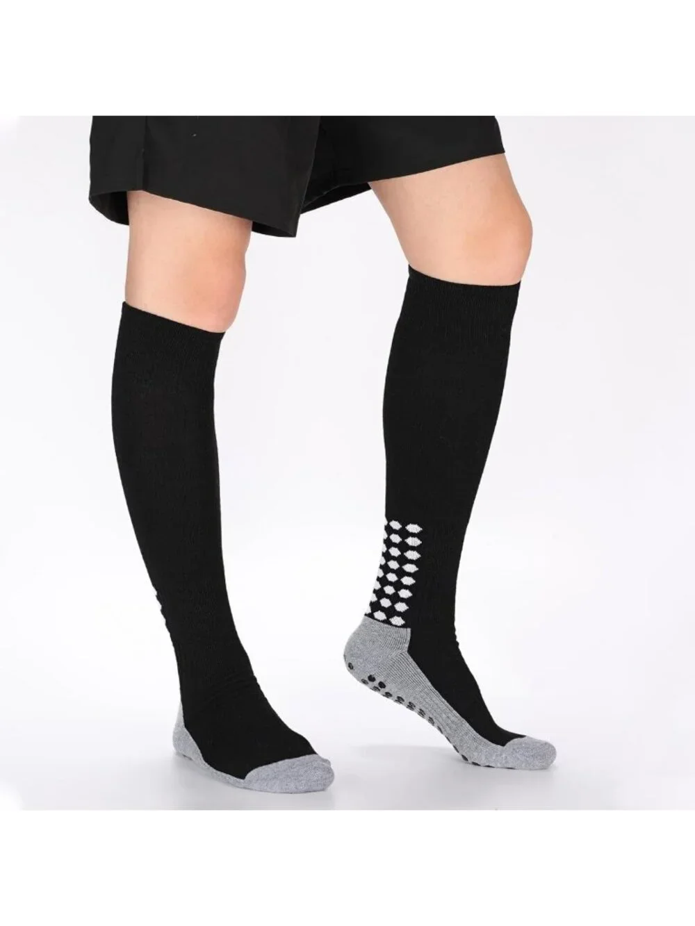 Youth Non-Slip Knee High Soccer Socks - 3 Pairs for Boys & Girls, Ages 8-17